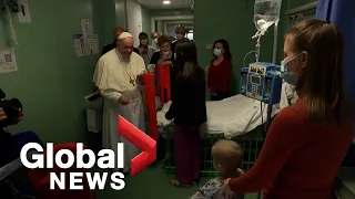 Russia-Ukraine conflict: Pope Francis visits child war refugees at hospital in Rome