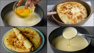 I Combined Egg, Milk, Flour & Make This Delicious Paratha Recipe | No Rolling Liquid Dough Paratha