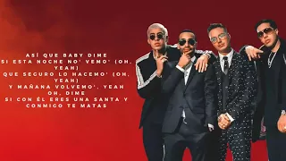 Dime - Bad Bunny, J Balvin, Arcangel & De La Ghetto (LETRA/LYRICS)