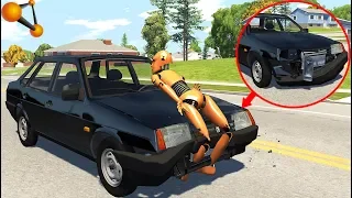 Повреждения ОТ ЧЕЛОВЕКА НА МАШИНЕ - BeamNg Drive