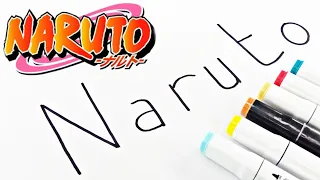 How to draw Naruto Uzumaki from the word ""Naruto""" from Naruto shippuden#bryankjam