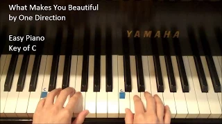 What Makes You Beautiful - One Direction (Easy Piano - Key of C)