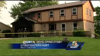 3 firefighters hurt while battling West Chester blaze