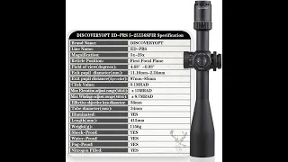 DiscoveryOpt ED-PRS 5-25x56 SFIR FFP scope