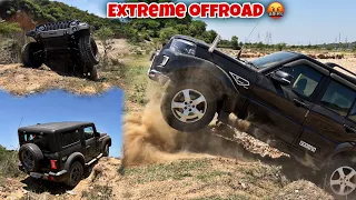 Extreme Sunday offroad with Scorpio 2wd,Jeep Wrangler, Thar 2020| Heavy damage to our vehicles 😭
