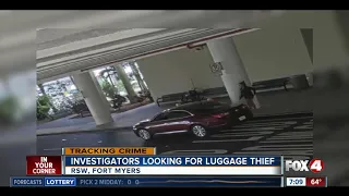 Luggage thief see on camera at Fort Myers airport