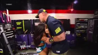 John Cena Tries To Calm Down AJ