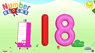 Numberblocks World App | Meet Numberblocks Eighteen | Number 18 | Learn Tracing | Educational Game