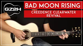 Bad Moon Rising Guitar Tutorial Creedence Clearwater Revival Guitar Lesson   |Easy Chords|