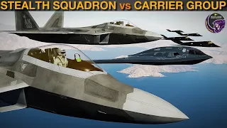Can A Stealth Fighter Bomber Squadron Beat A US Carrier Group? (Naval 15) | DCS