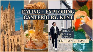 ENGLAND TRAVEL VLOG 🇬🇧 Things to do in Canterbury, food tour, hotel tour, cathedral + must eats