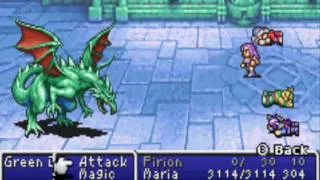 Final Fantasy II Dawn of Souls Solo Maria Boss Run #15 Green Dragon