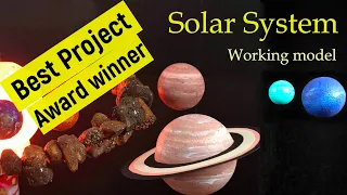 Solar system working model for exhibition | Best project award winner | Solar system diorama | DIY