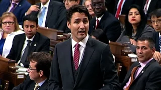 Canada's Prime Minister Justin Trudeau "Manhandles" Opposition