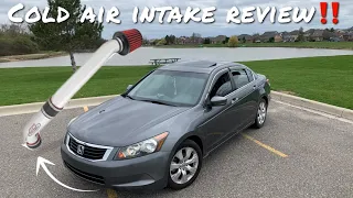 Cold air intake review | 2008-12 Honda Accord 2.4L | POV GOPRO |