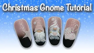 Gel Polish Holiday Gonk | Christmas Gnome Nail Art with Unusual Colors