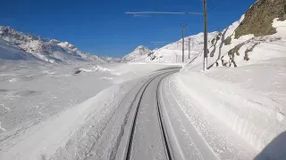 Cab Ride Bernina Express Rhaetian Railway, Alp Grüm - Bernina Hospiz