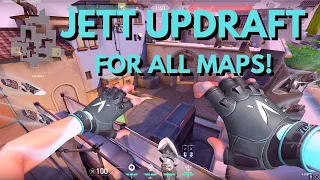 The BEST JETT Updraft Spots for EVERY MAP! (+Super Dash Boost Tutorial) - Valorant Guide