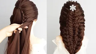 New Hairstyle With Trick For Wedding & Party | Prom Hairstyle Ladies For Long Hair