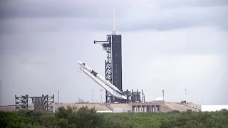 Falcon 9 & Crew Dragon Raising for Launch (Demo-2)