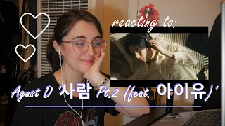 agust d '사람 pt.2 (feat. 아이유)' official mv ☕️ reaction video