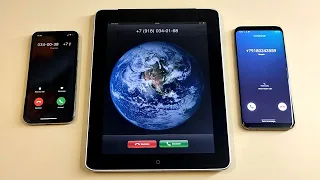 Apple iPhone X vs Samsung Galaxy S8plus vs iPad 2010 Incoming call & outgoing call