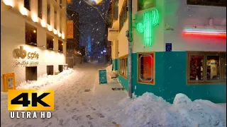 【4K】 Snowy Night at Gangnam Street, Seoul