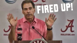 Heated Nick Saban gets fired up at media (10/5/2015)