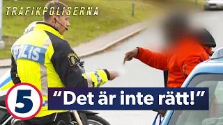 Man får raseriutbrott när han misstänks köra med ett falskt körkort | Trafikpoliserna | Kanal 5