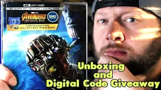 Avengers Infinity War Steelbook Unboxing | Digital Code Giveaway