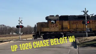 UP 1025 Chase Heading Out Beloit WI