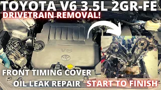 Toyota V6 Engine 2GR-FE Disassembly Start to finish Front Timing Cover Repair