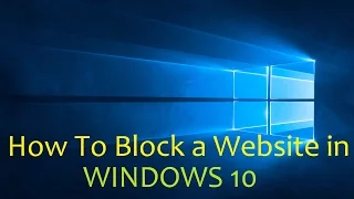 How To Block a Website in Windows 10