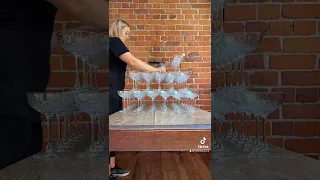 Come build a champagne tower with us