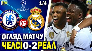 ⚡️Челсі 0-2 Реал Мадрид | Огляд матчу | Ліга Чемпіонів, 1/4 !