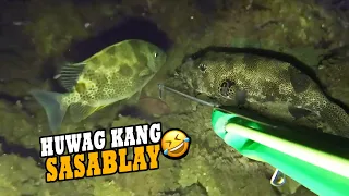 HUWAG KANG SASABLAY 🤣 | EPISODE 168 | NIGHT SPEARFISHING PHILIPPINES  | Drin's Adventure | KATUSOK