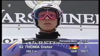 Dieter Thoma - 209 m - SFWCH Oberstdorf 25.01.1998 - Old Hill Record