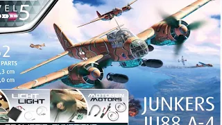 Revell 1/32 Junkers Ju 88 A-4 Technik with working propellers and lights built model kit.