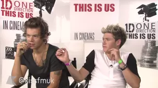 Harry Styles & Niall Horan from One Direction talk This is Us with KISS FM (UK)