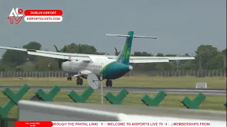 🔴 Scary Moments at Dublin Airport | ATR 72-600 Aborted Landing | High Winds 🔴 #planespotting #scary