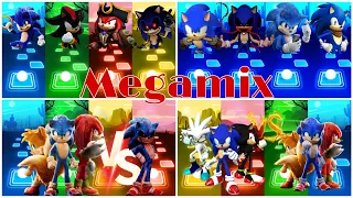 All Character Megamix | Sonic 🔵 Knuckles 🔴 Tails 🟡 Amy  | Tileshop EDM Rush