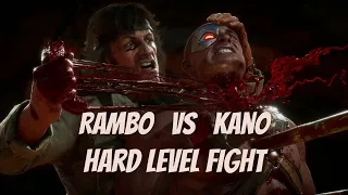 Rambo Vs Kano - Hard Level Fight | MK 11