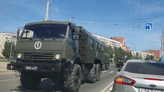 Военные КАМАЗы на улицах Йошкар-Олы