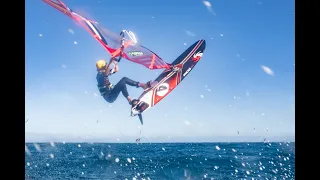 Duck Gybe windsurf Jibe in Tenerife TWS pro slalom training duckjibe FMX Severne