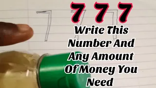 Place The Number 777 And Any Amount Of Money And Hide It Inside Your House And See What Happens.