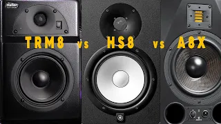 The Battle of 8's: Adam A8X vs Yamaha HS8 vs Hafler TRM8