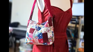 Make an easy Valentine Patchwork Bag with me