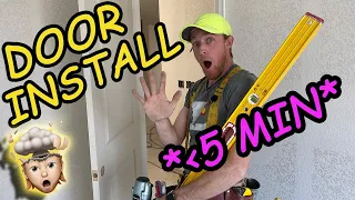 Installing Interior Door in Less Than 5 MINUTES: The EASIEST and FASTEST Way, Professional Quality!