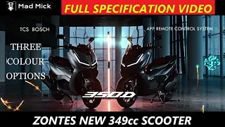 ZONTES 350D SCOOTER FULL SPECIFICATIONS