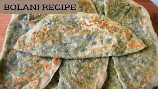 Bolani Recipe Afghanistan Cuisine بولانی غذای مشهور افغانستان